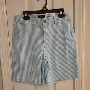 Crown & Ivy Blue and White Striped Skorts